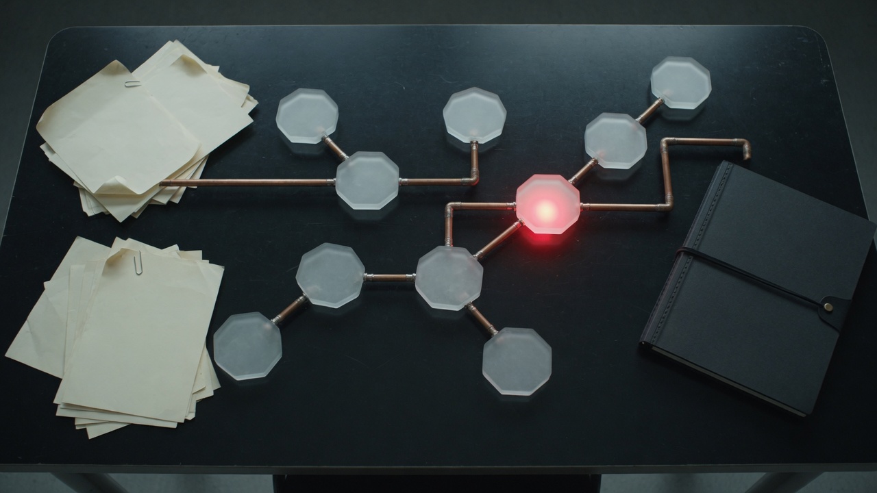 แผนภาพระบบ AI Agent และงานอัตโนมัติที่เชื่อมต่อกัน
