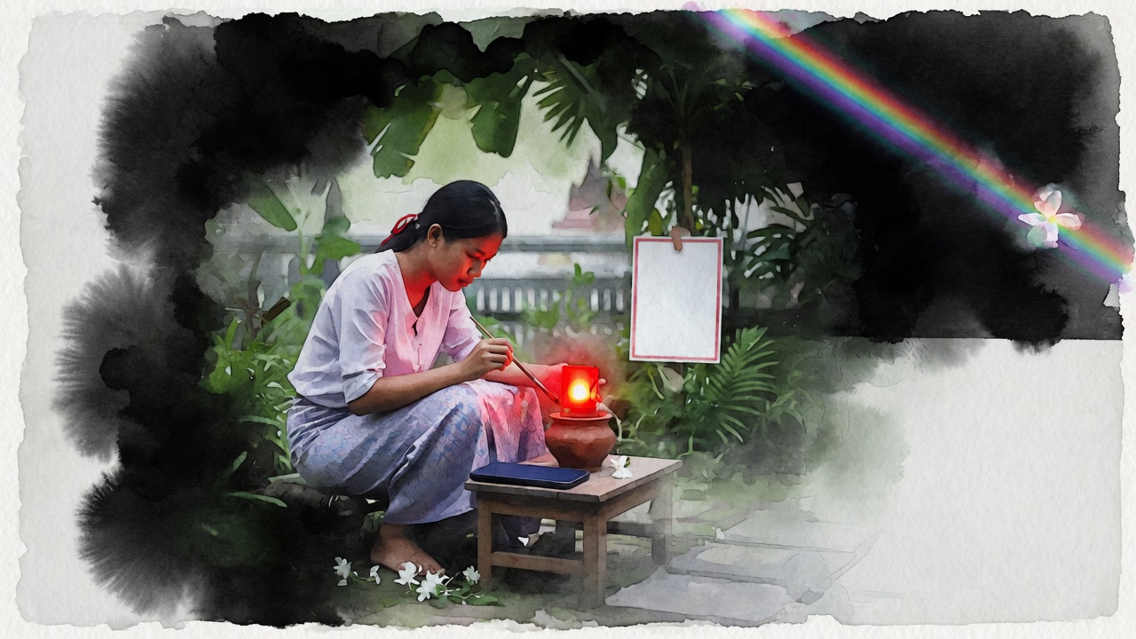 ชุดคำสั่งสร้างภาพสีน้ำ
